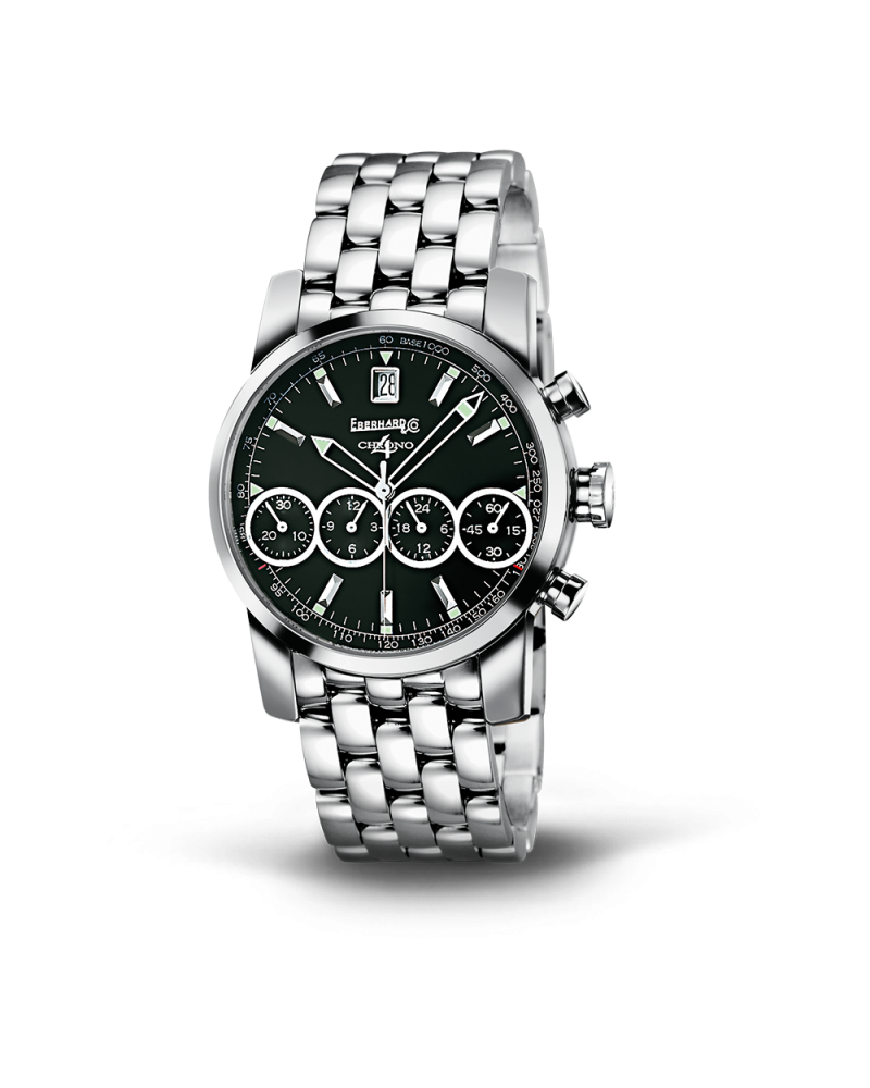 Eberhard Chrono 4 Orologio Uomo Automatico Acciaio Quadrante Nero 31041.4R